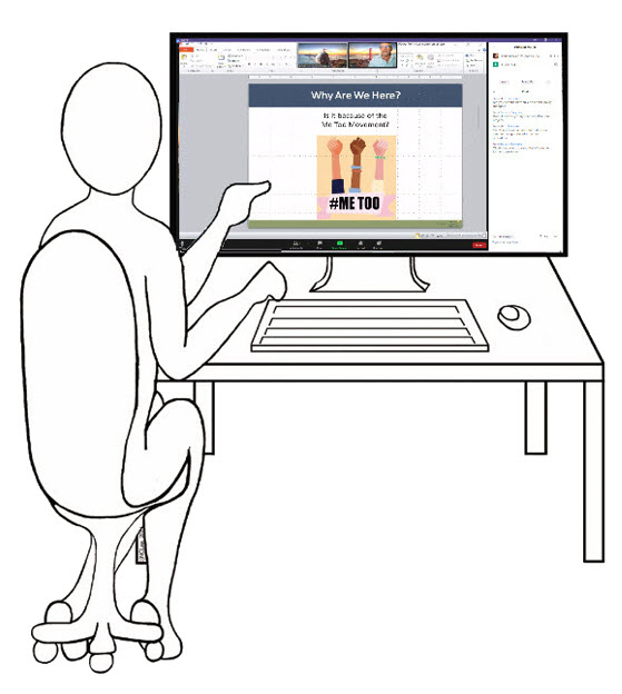 Person taking a webinar